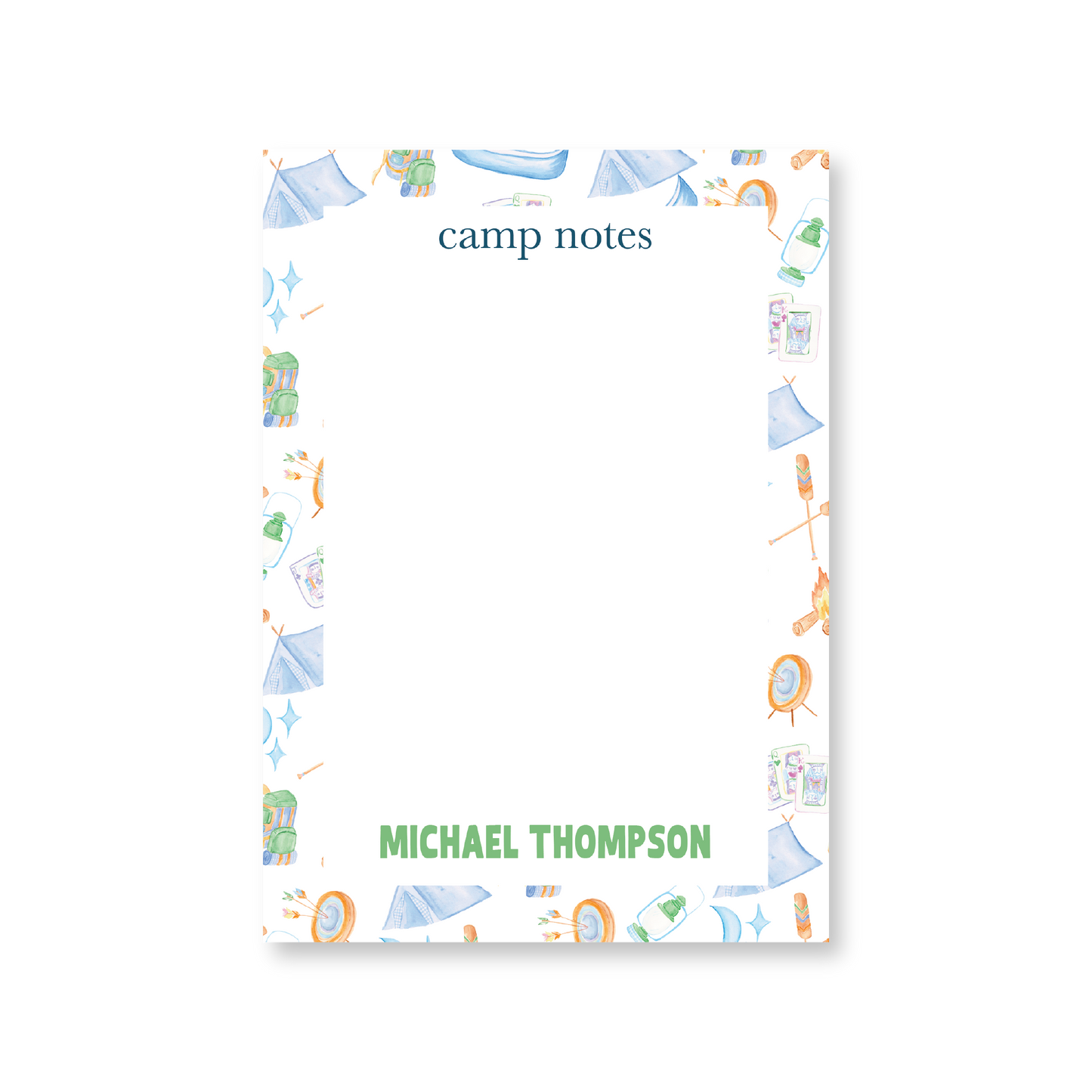 Camp Notes Blue No. 1 Notepad