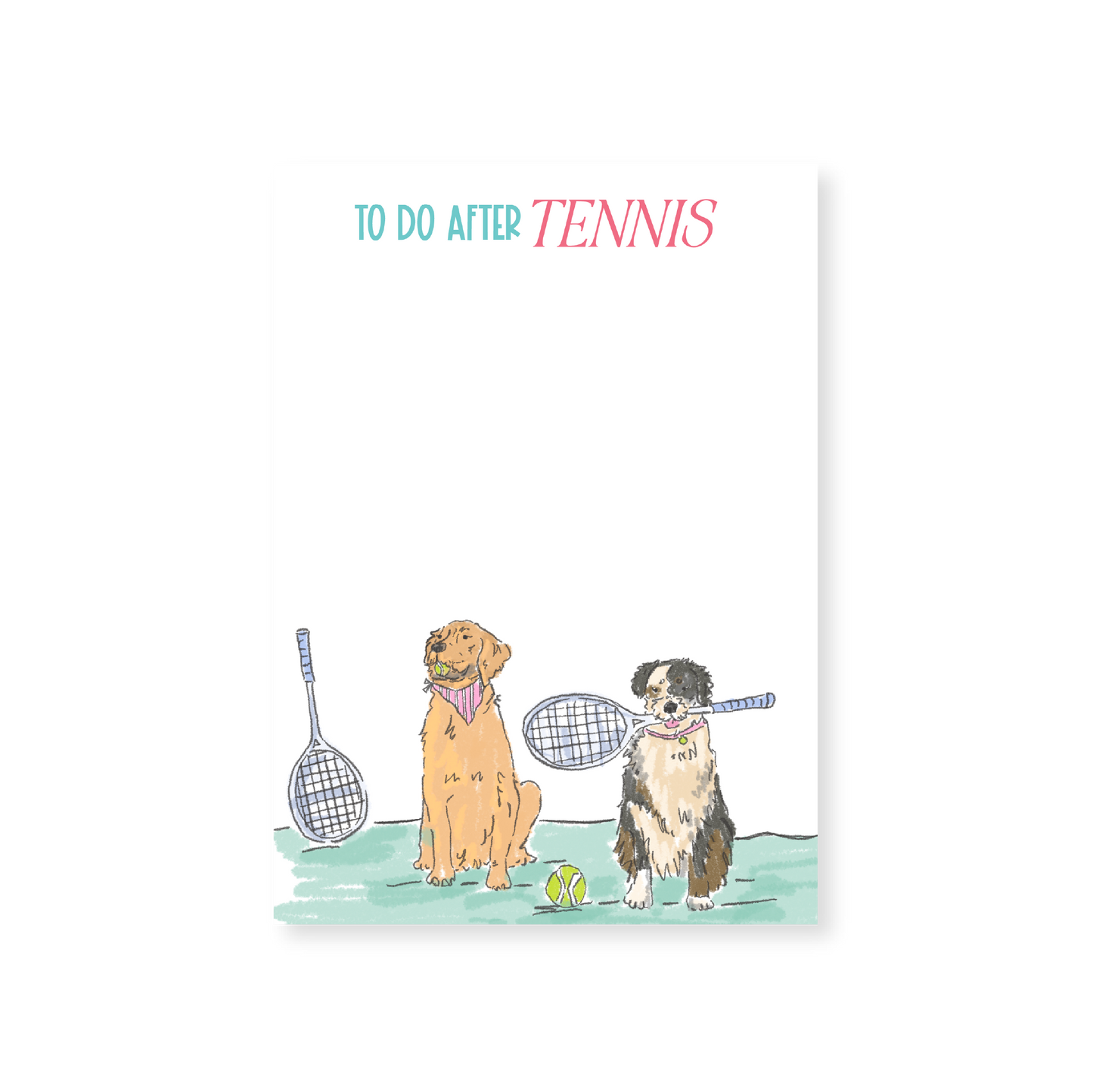 To-Do After Tennis Dogs Notepad