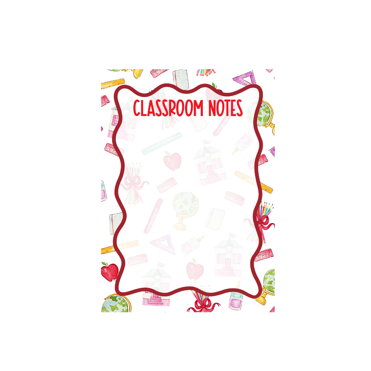 Teacher Supplies Notepad