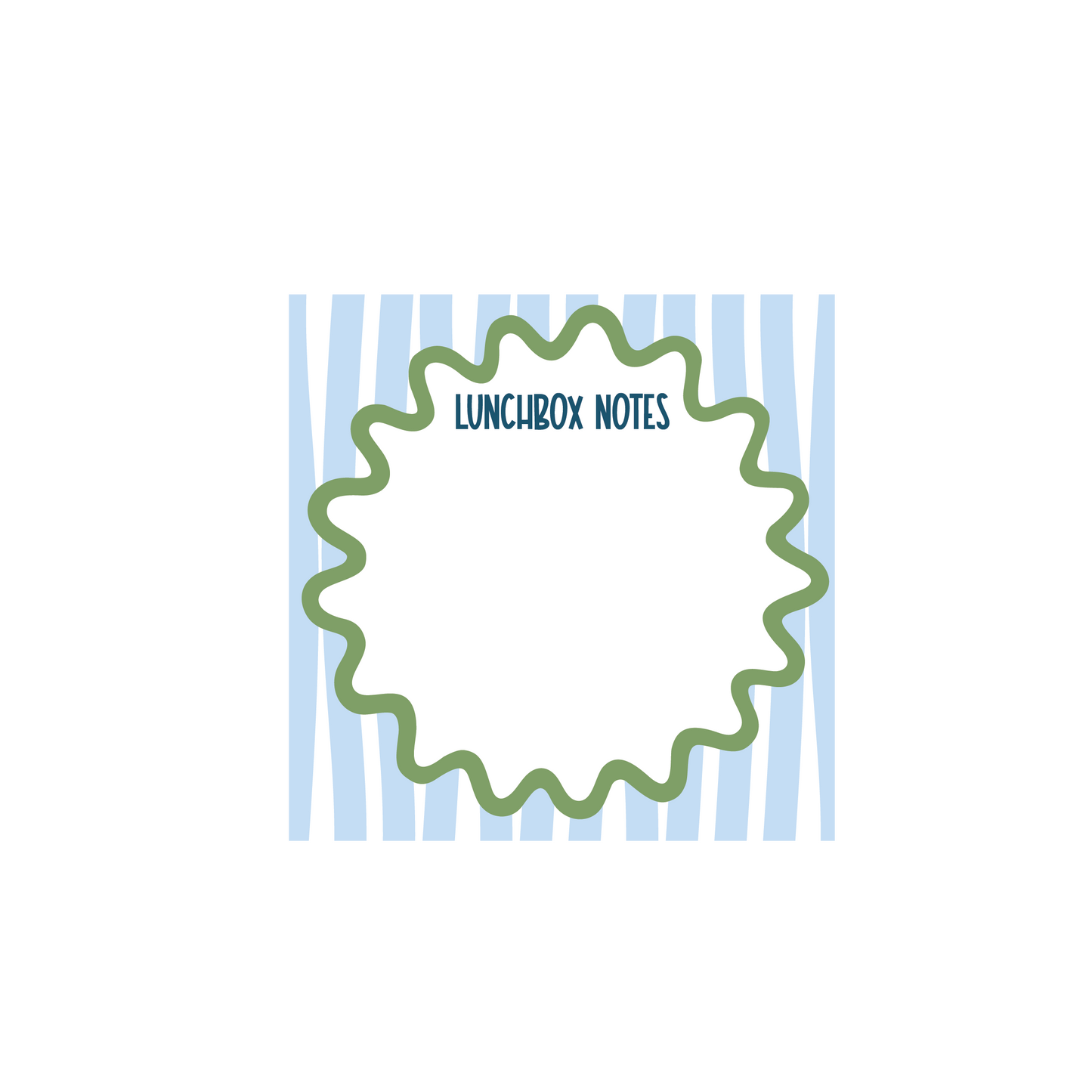 Blue Stripes Lunchbox Notes