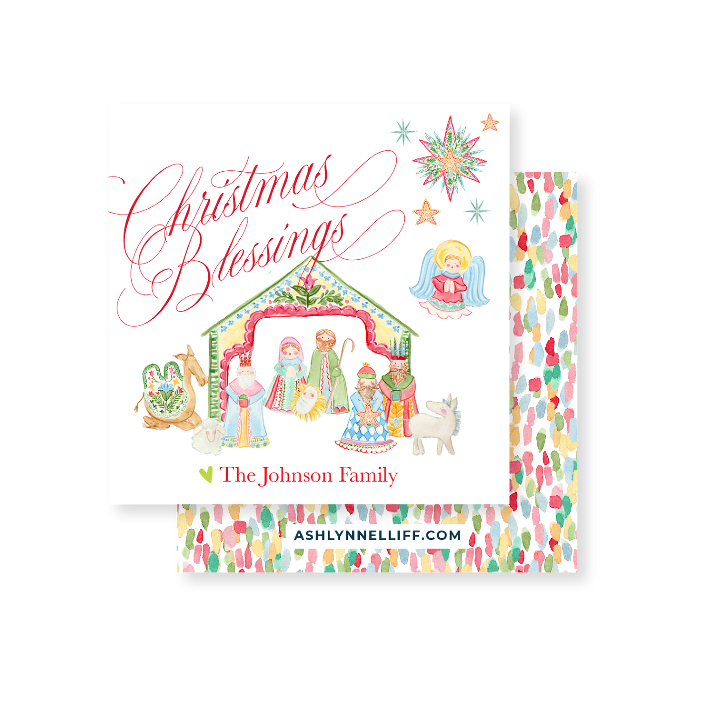 Nativity Christmas Blessings No. 2 Holiday Gift Tag