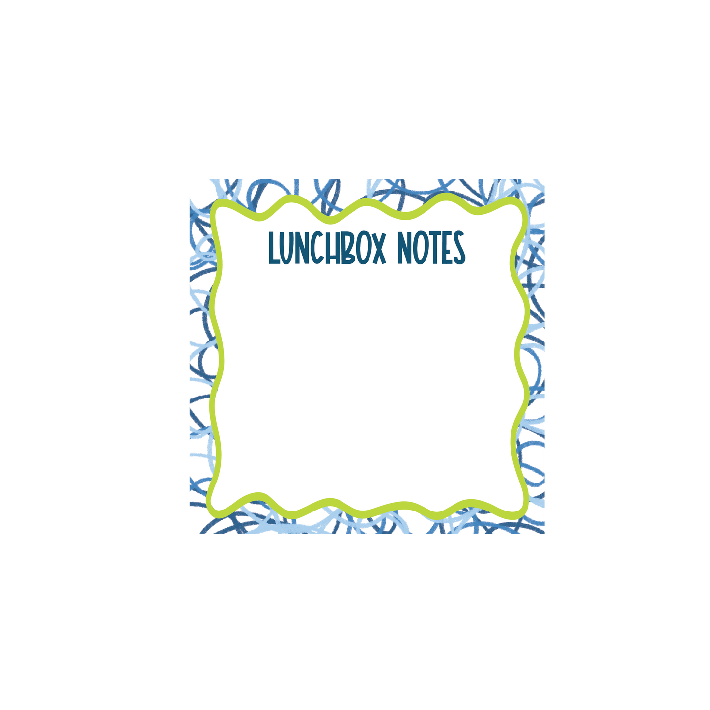 Blue Doodles Lunchbox Notes