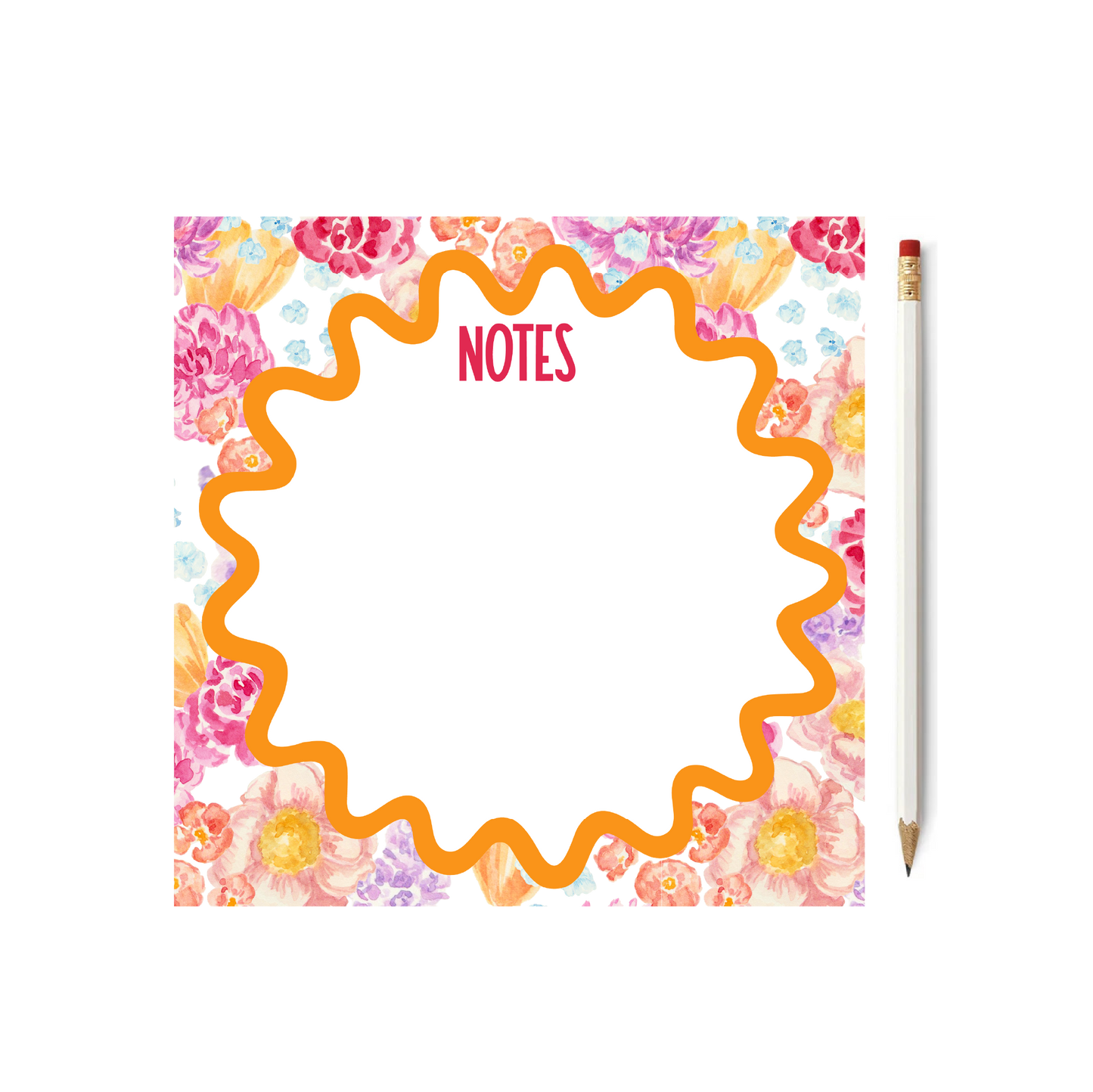 Floral Square 8" Notepad