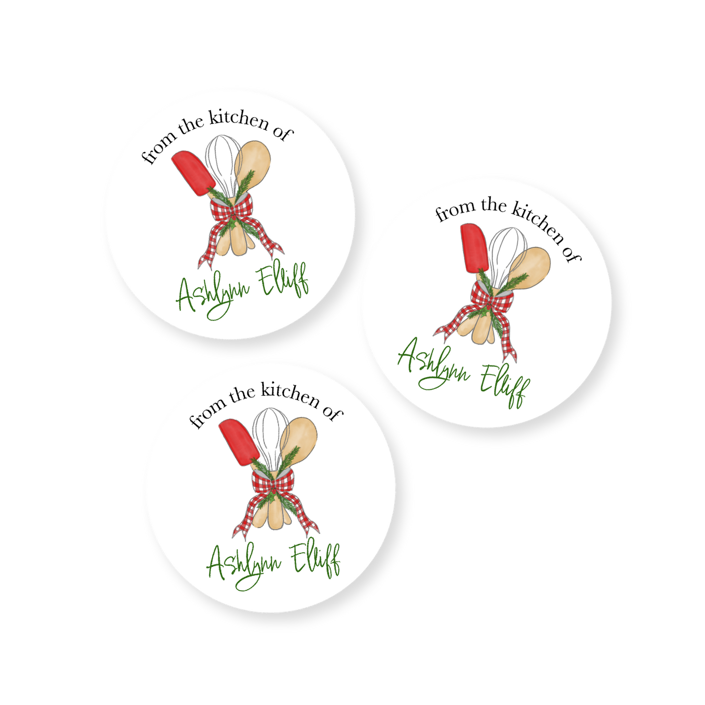 From the Kitchen of Holiday Stickers
