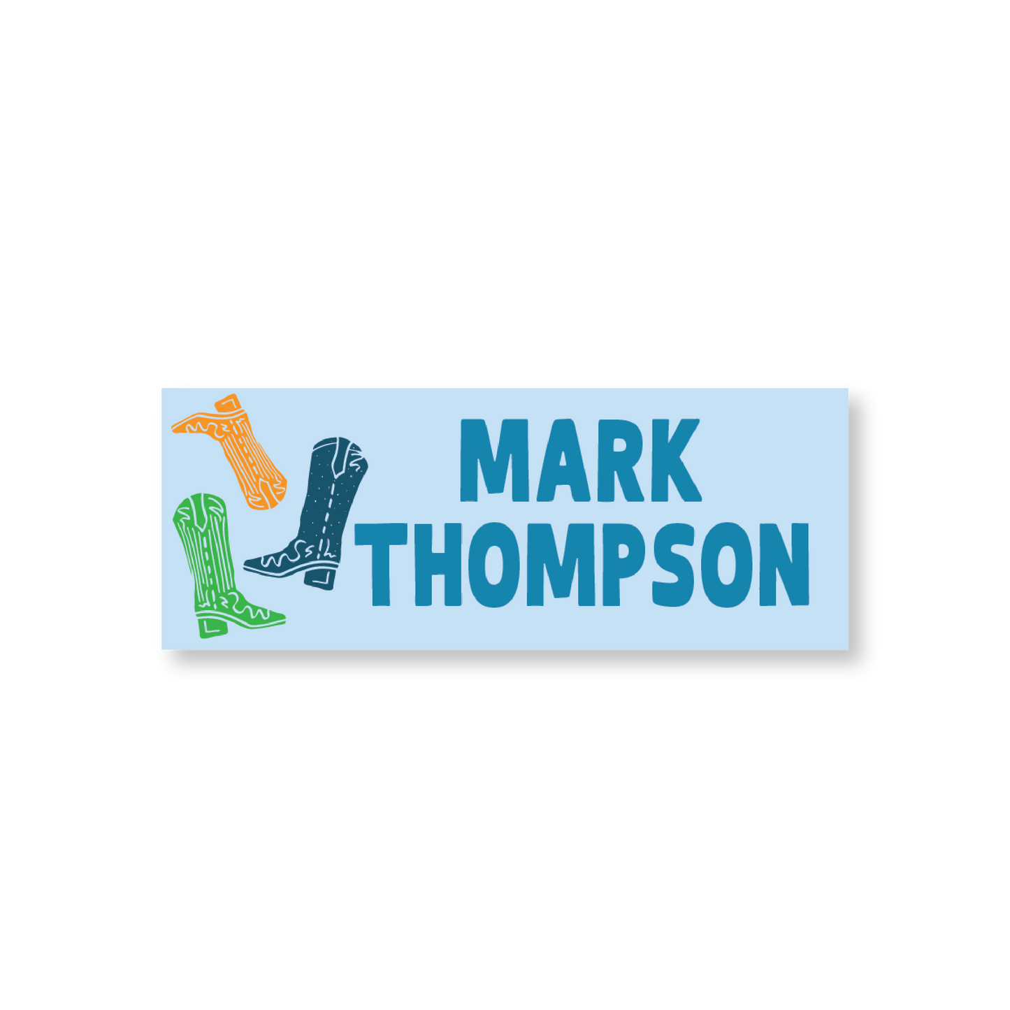 Blue Boots Name Labels