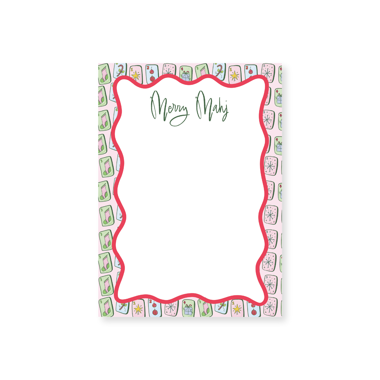 Merry Mahj (Mahjong) No. 1 Holiday Notepad