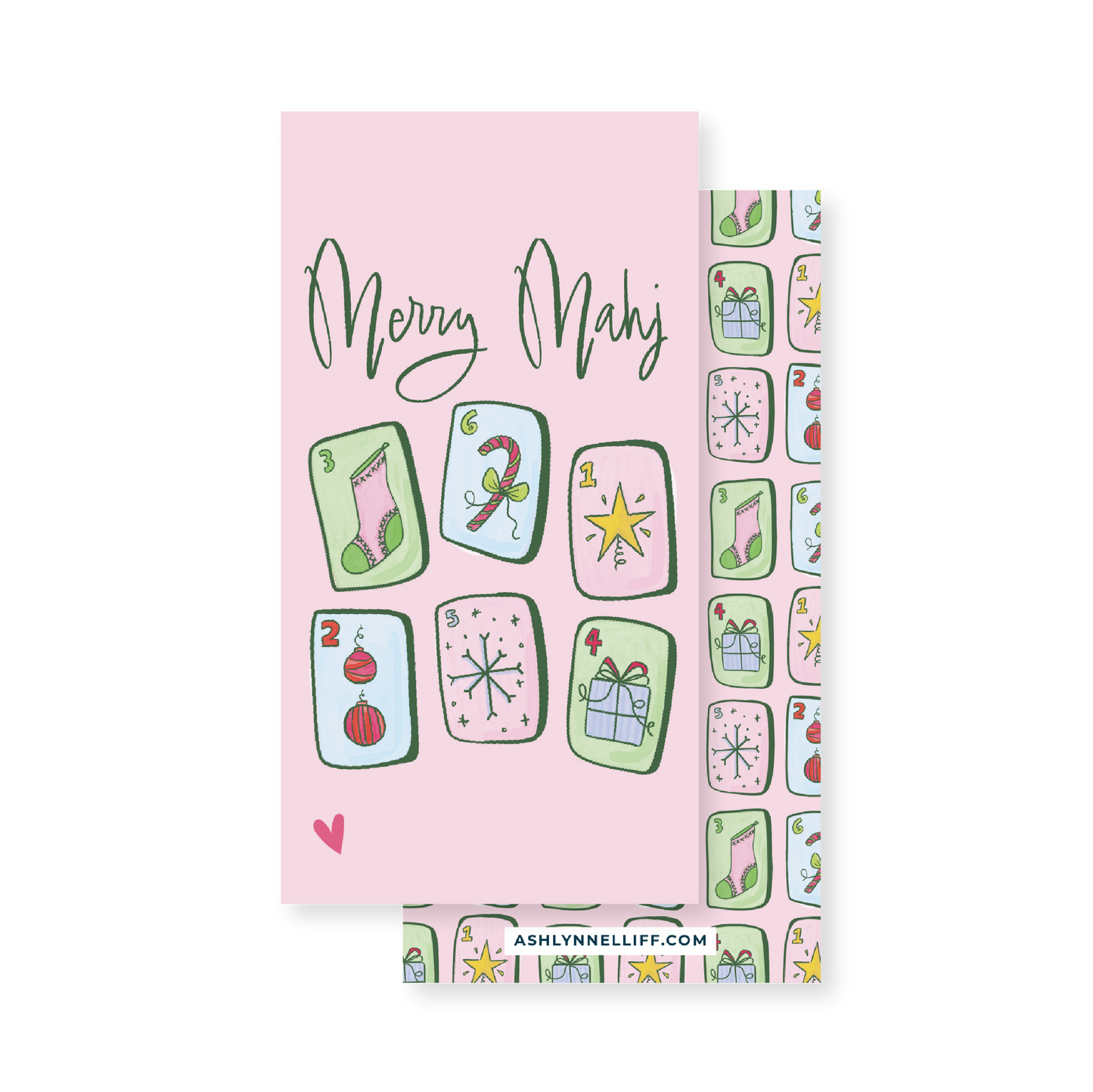 Merry Mahj (Mahjong) Holiday Gift Tag