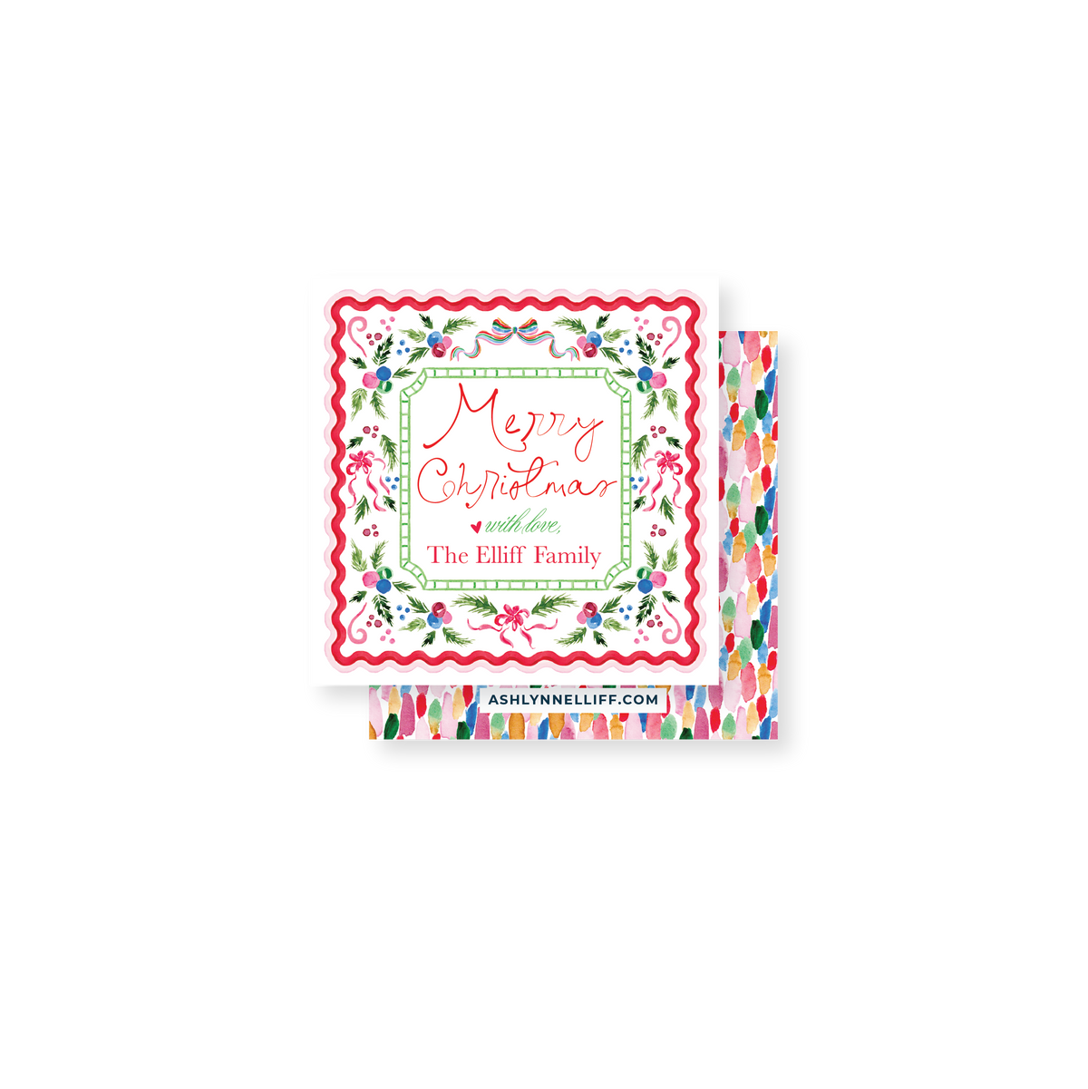 Merry Christmas Holiday Gift Tag
