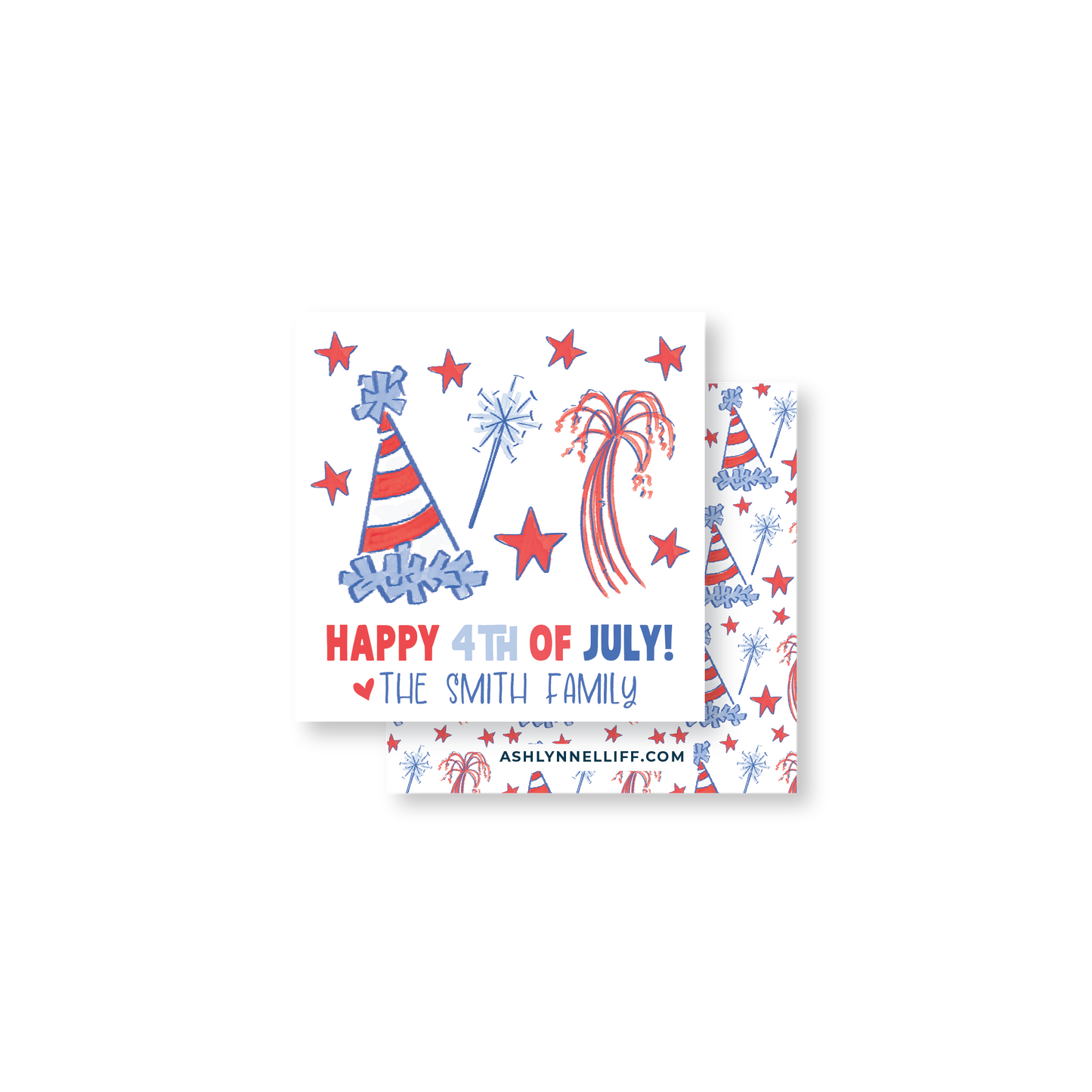 4th of July Party Gift Tag