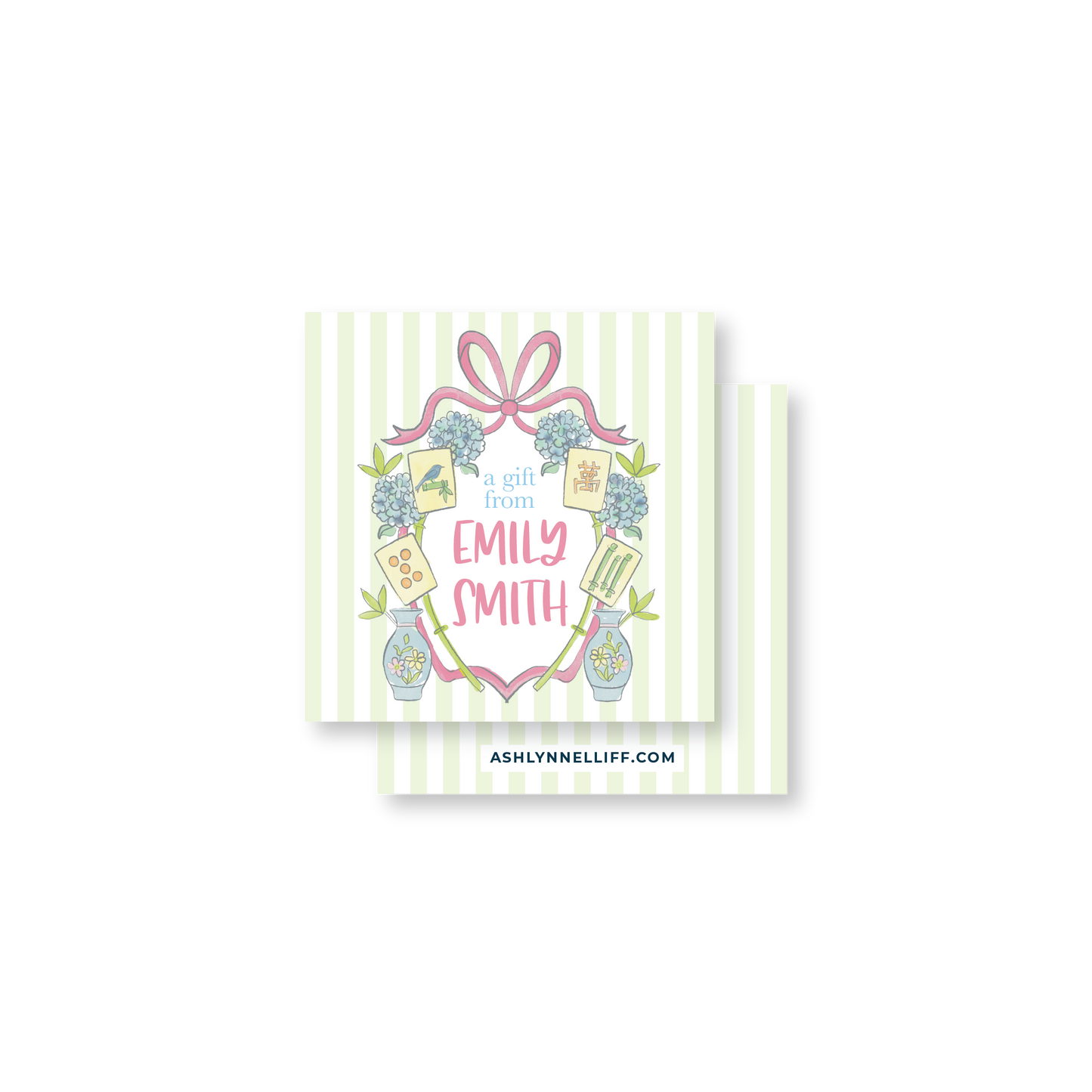 Mahjong Crest Gift Tag