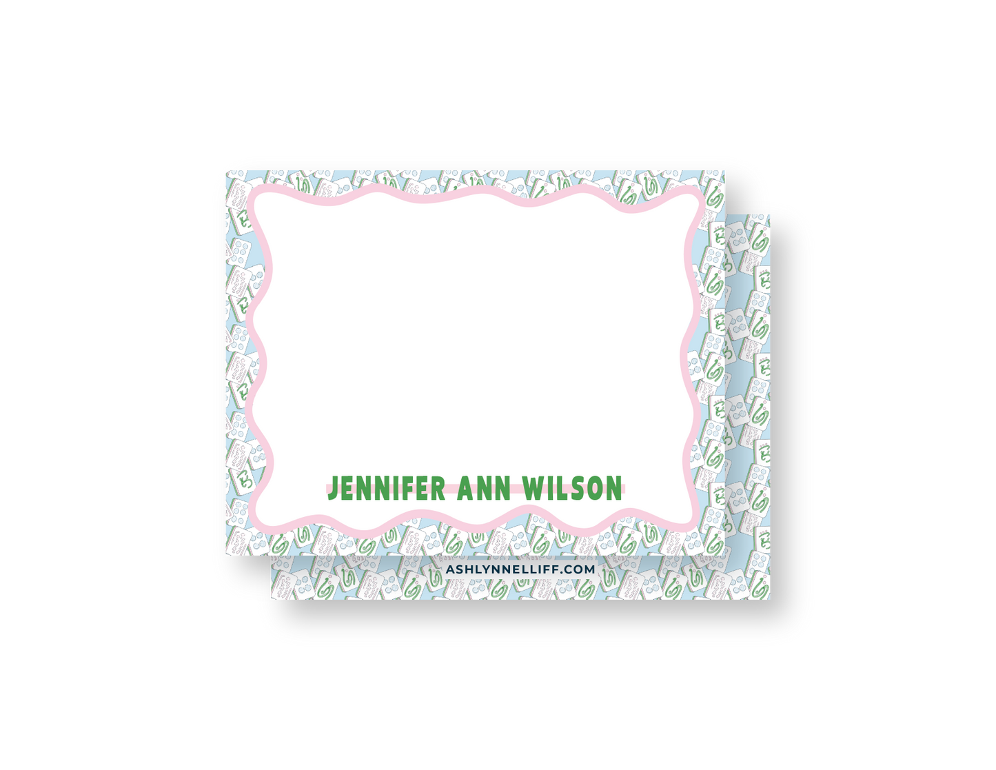 Mahjong Blue Tiles Stationery