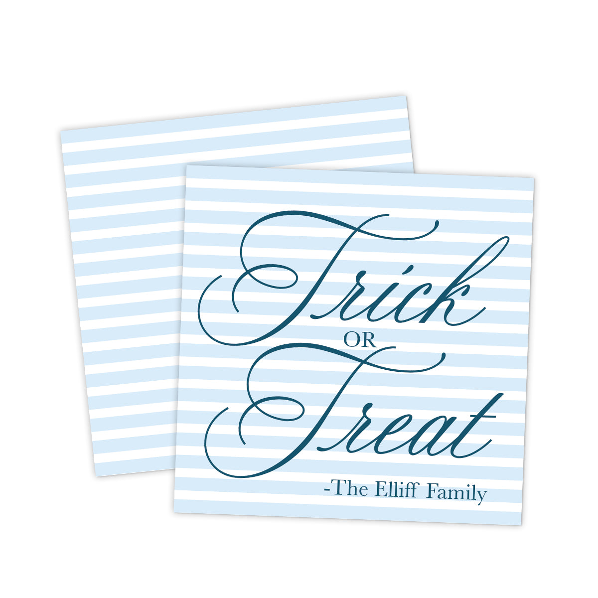 Blue Trick or Treat Halloween Gift Tag