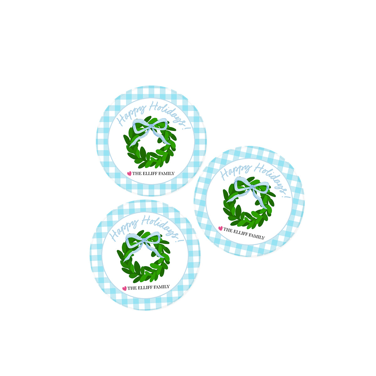 Blue Wreath Stickers