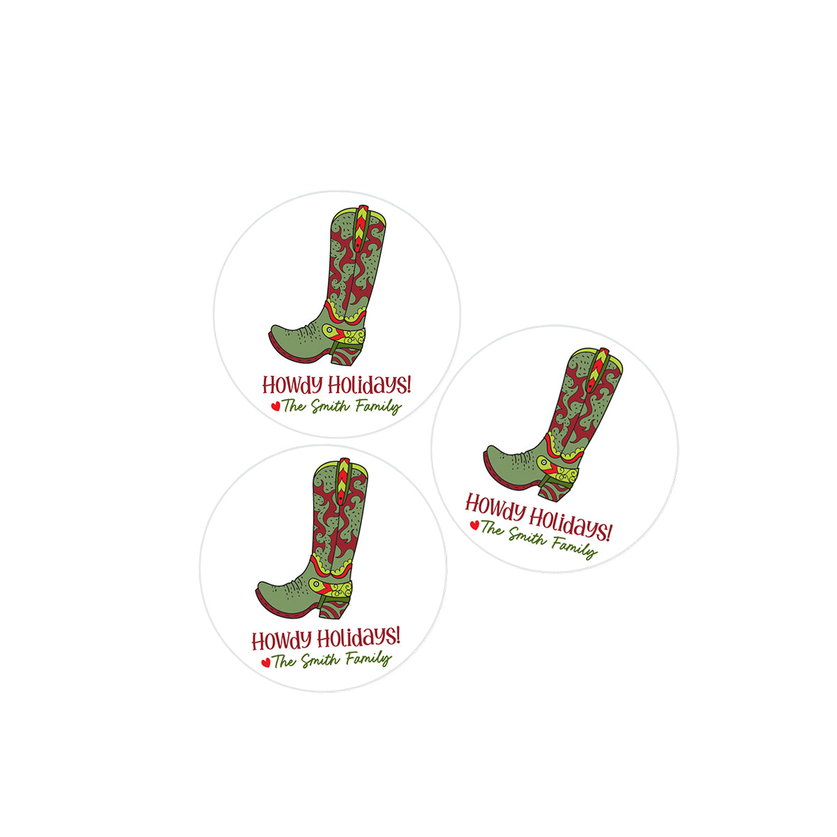 Cowboy Holiday Stickers