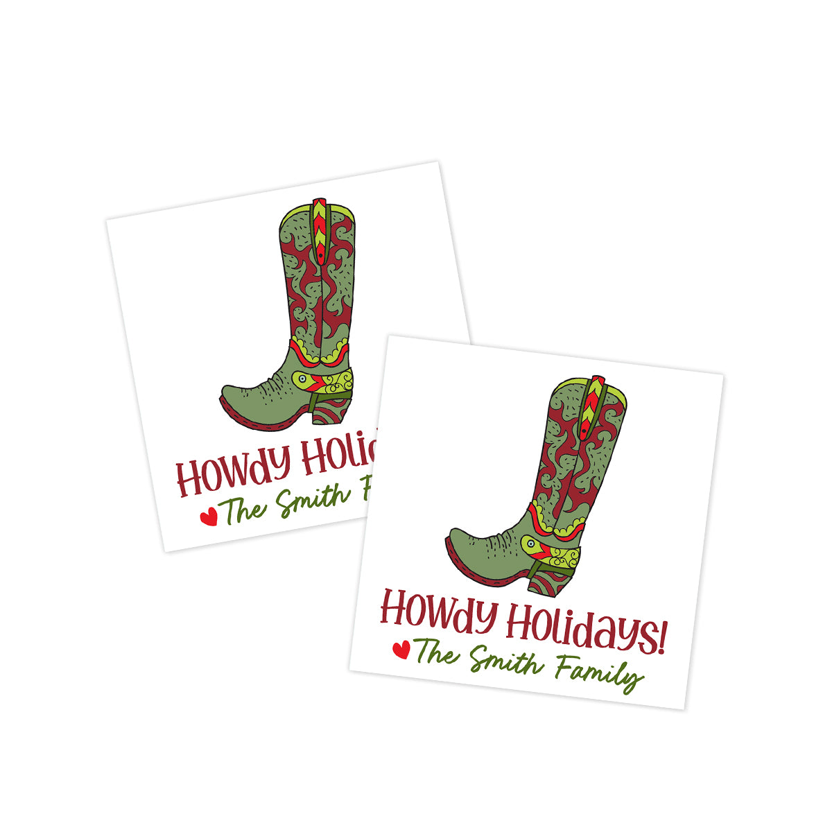 Cowboy Holiday Gift Tag
