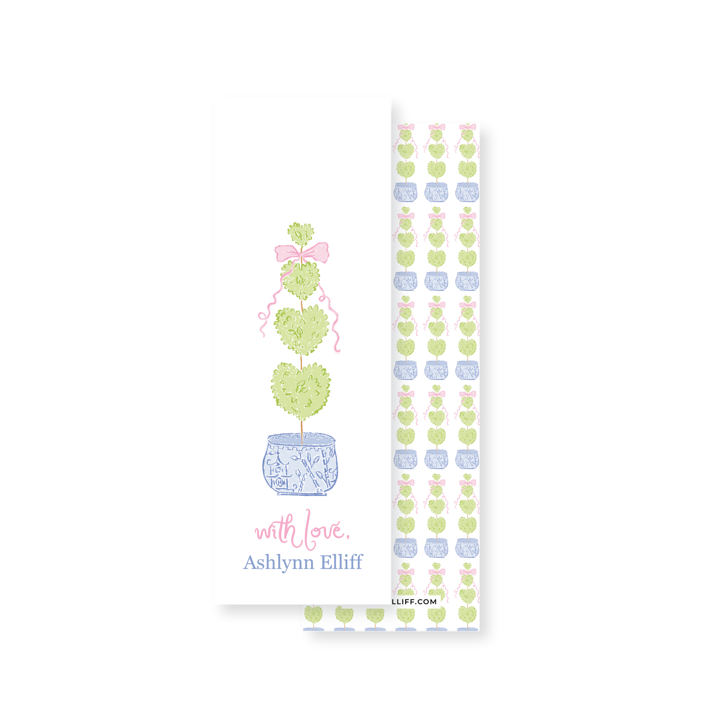 Valentines Topiary Extra Skinny Gift Tags