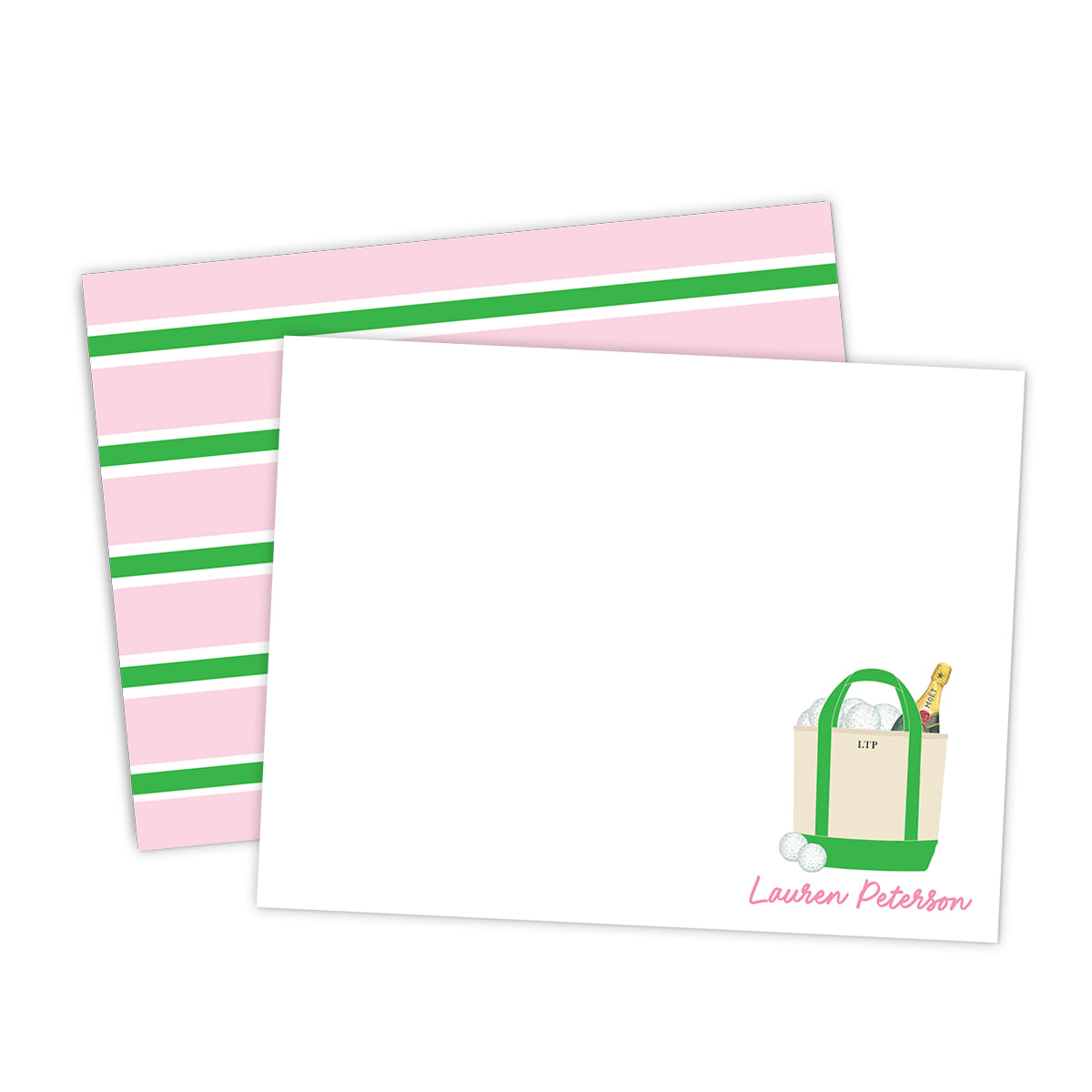 Golf Bag & Champagne Stationery