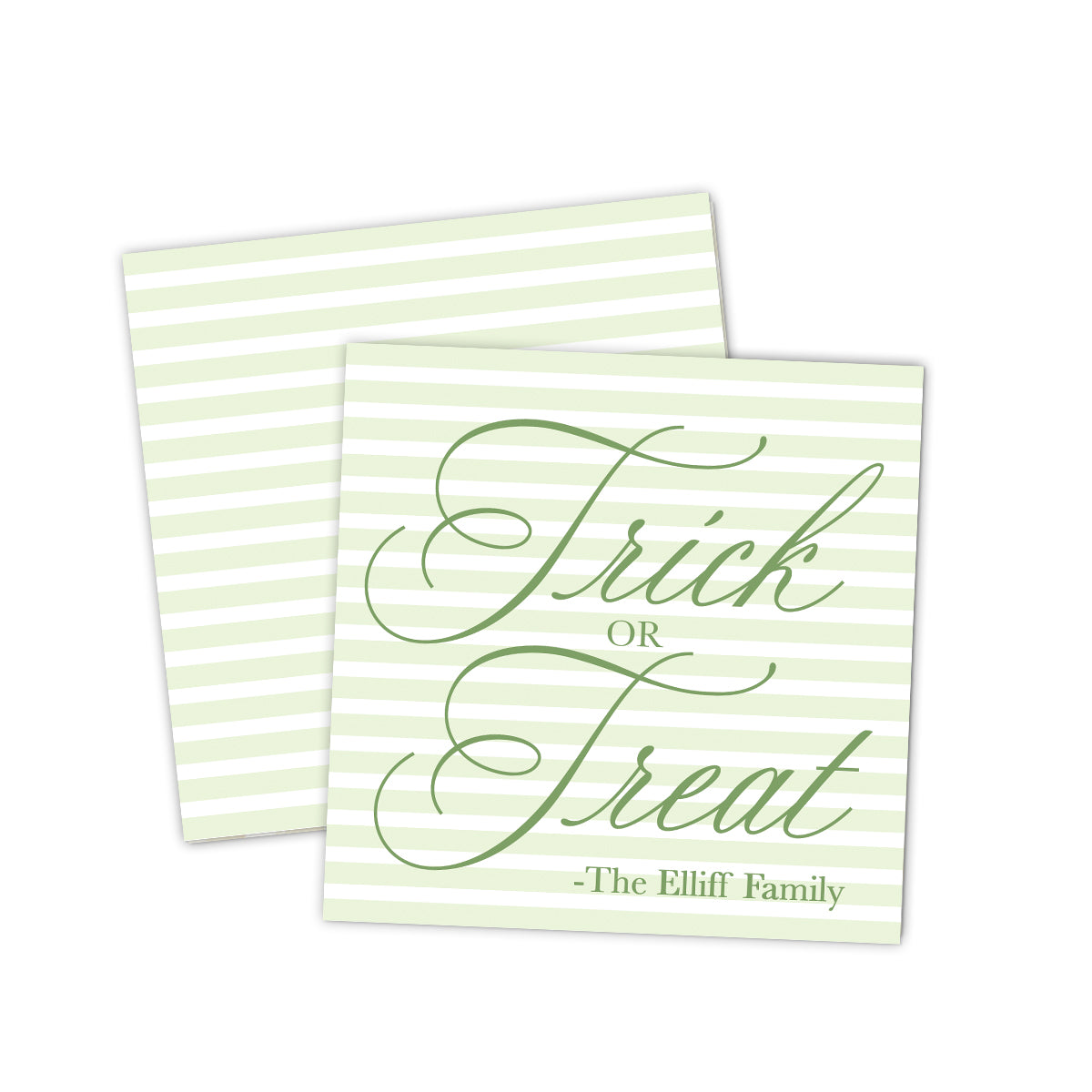 Green Trick or Treat Halloween Gift Tag
