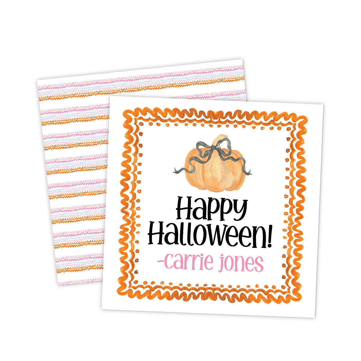 Halloween Pumpkin Gift Tag
