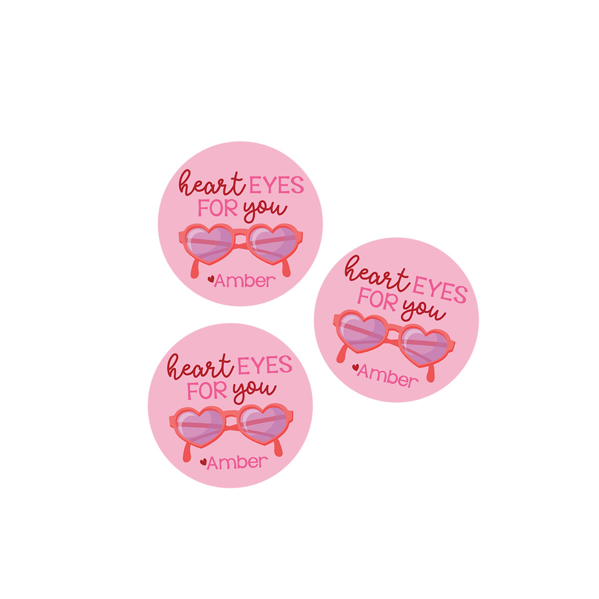 Heart Eyes for You Valentines Day Stickers