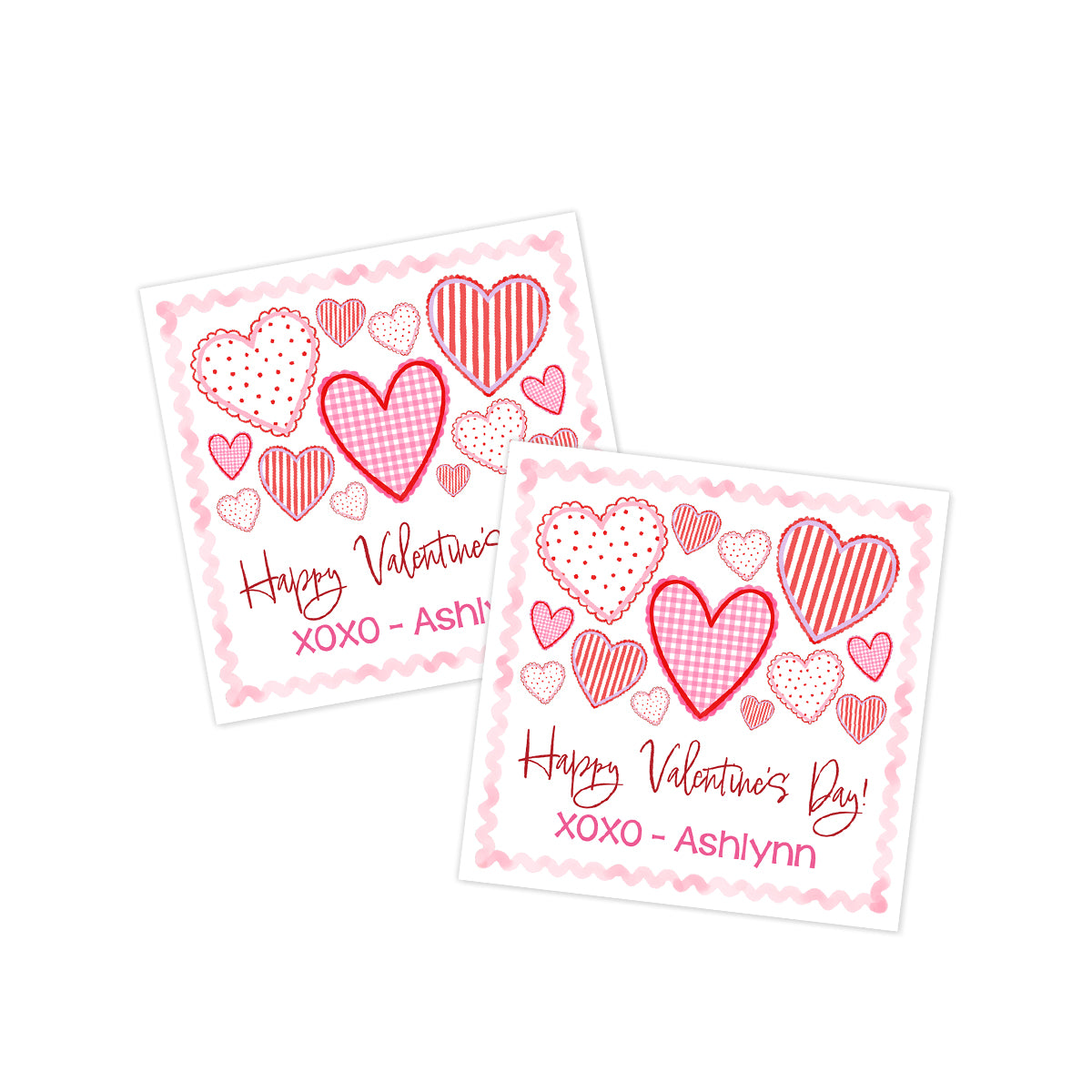 Happy Valentines Day (Hearts) Tag