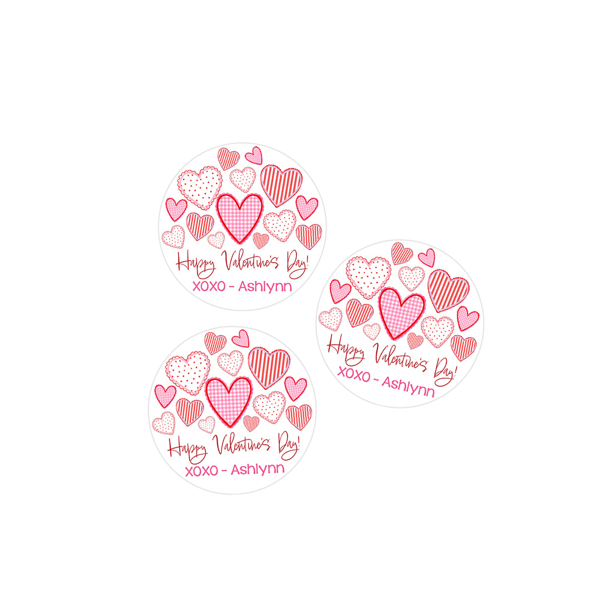 Happy Valentines Day (Hearts) Stickers