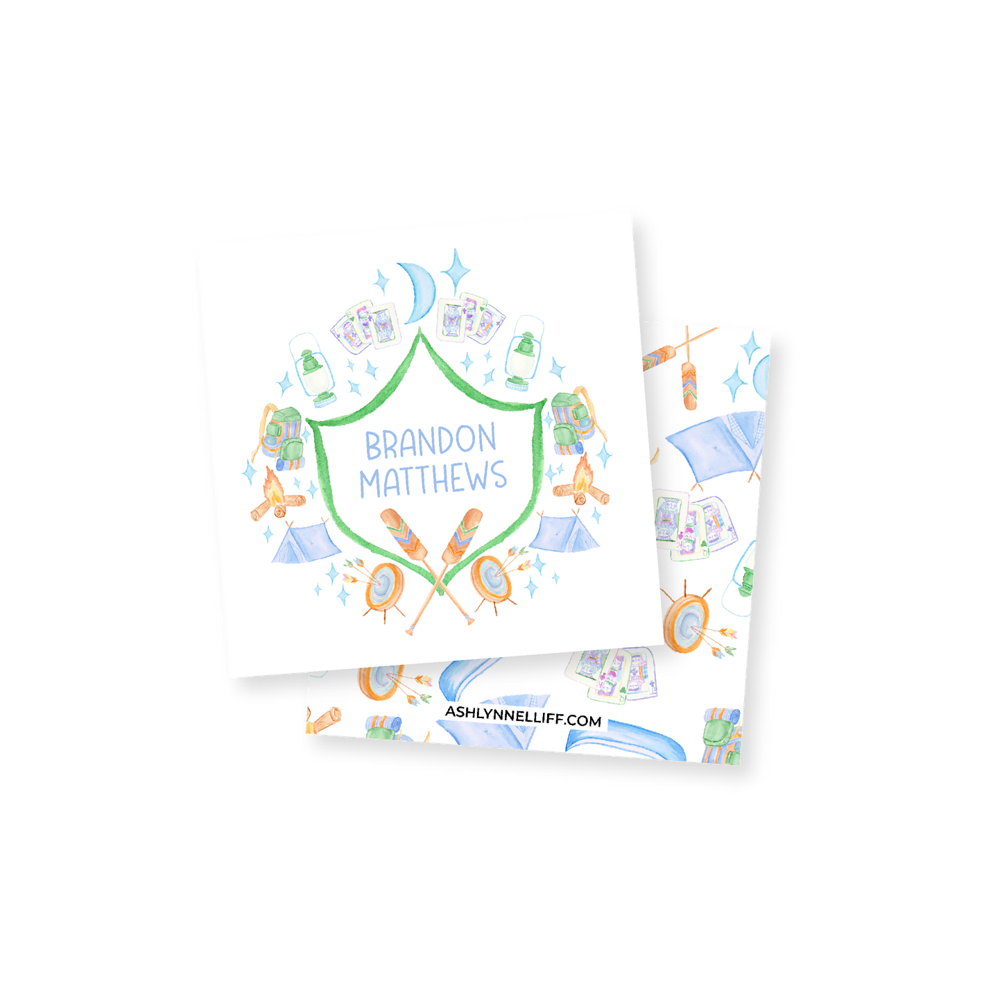 Camp Blue Gift Tag
