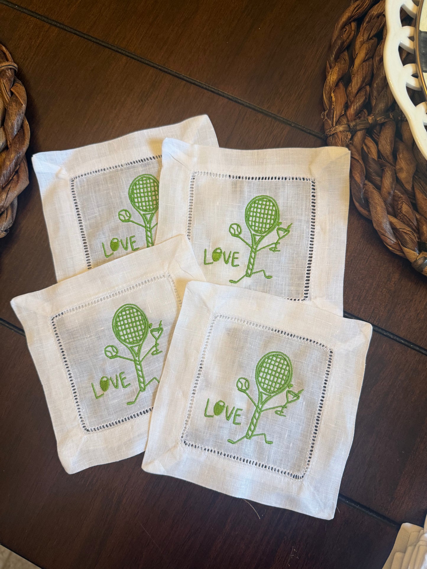 Love Tennis Happy Hour Cocktail Napkins