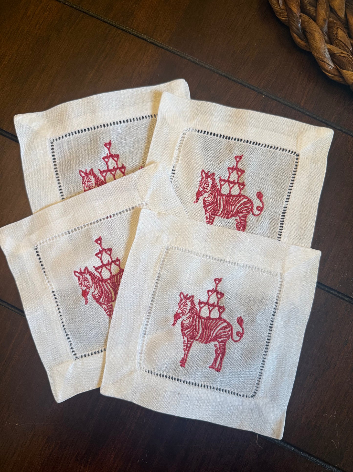 Zebra Happy Hour Cocktail Napkins