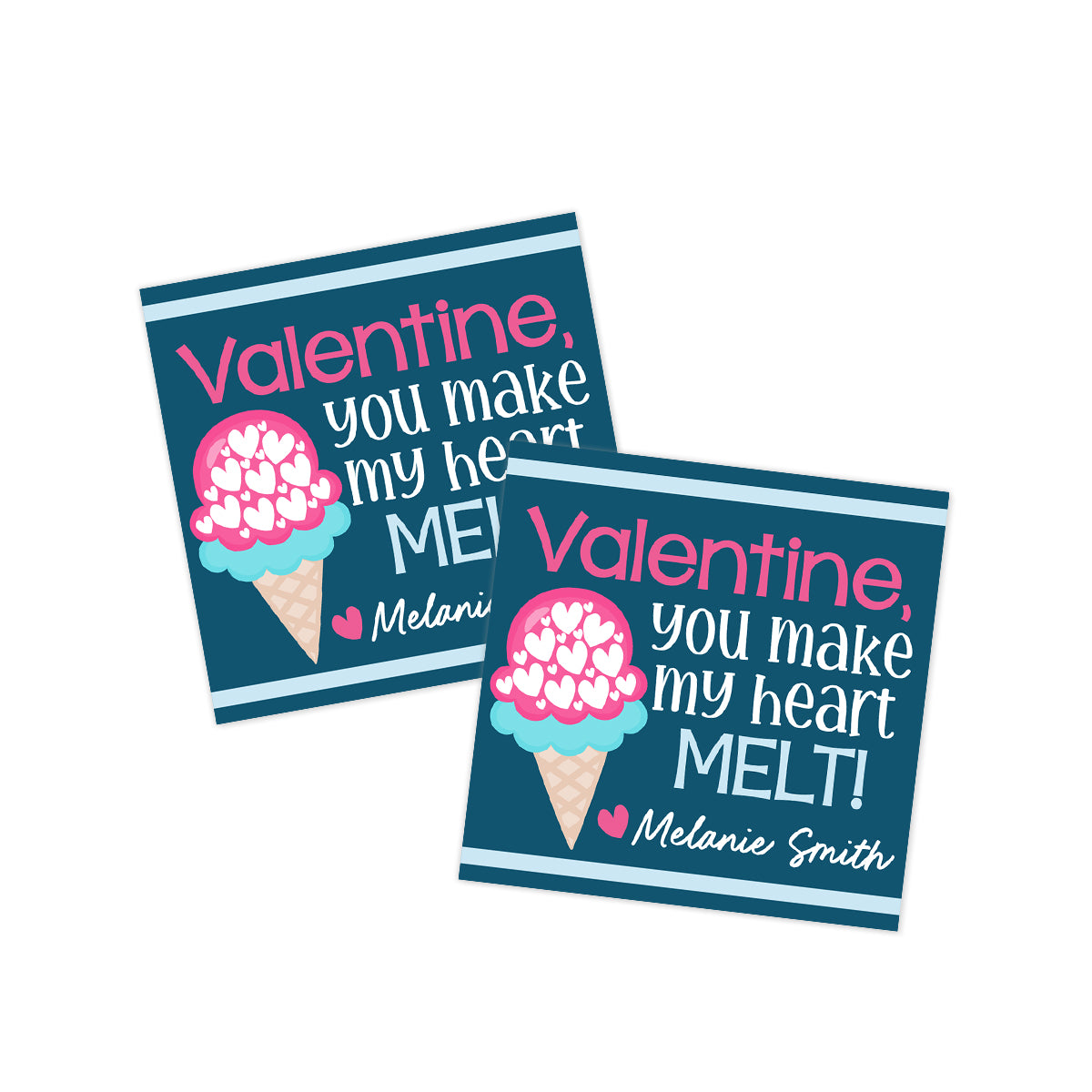 You make my Heart Melt (Ice Cream) Valentines Tag