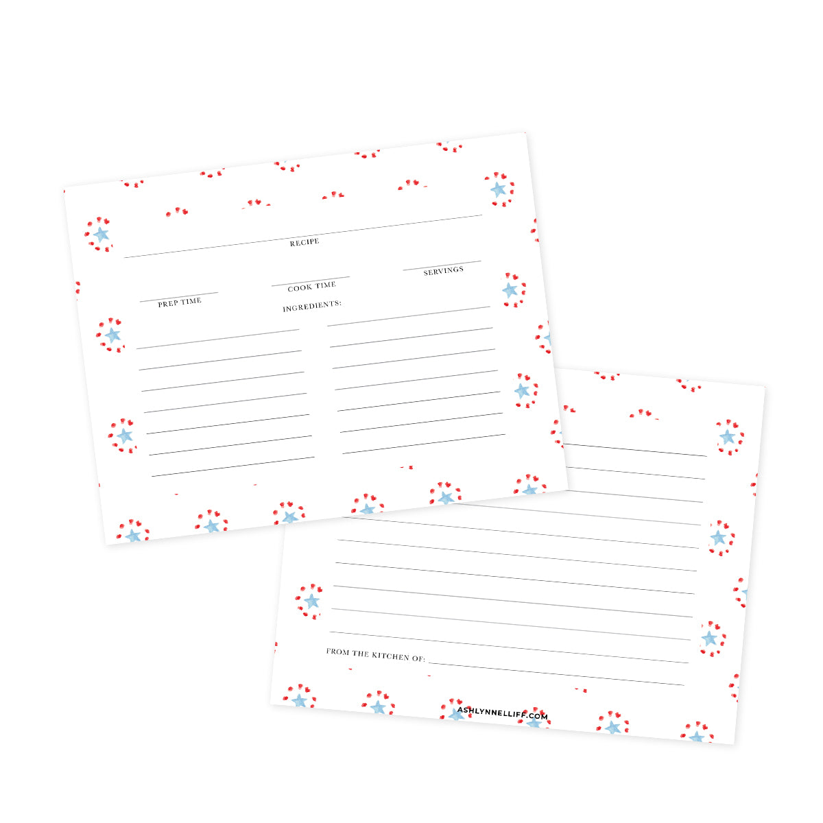 Starburst Recipe Cards