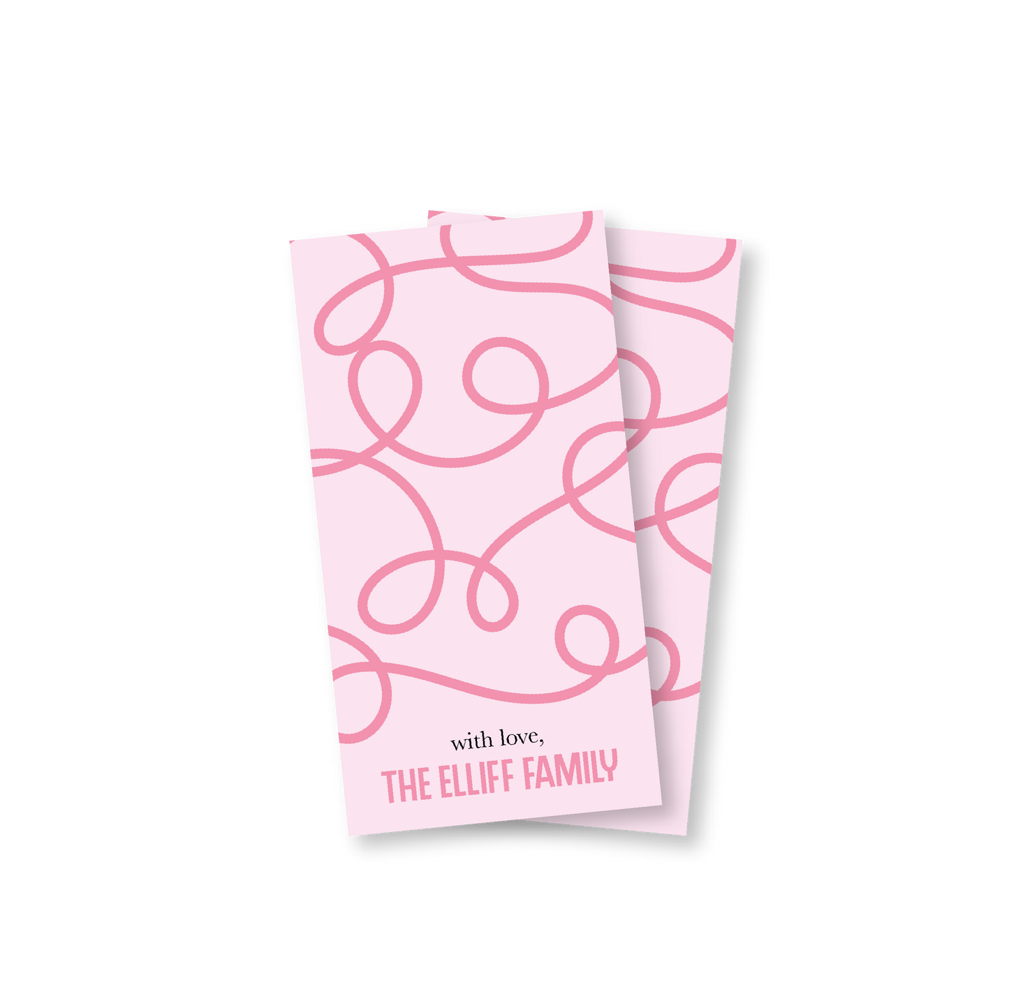 Pink Gift Rectangle Gift Tag