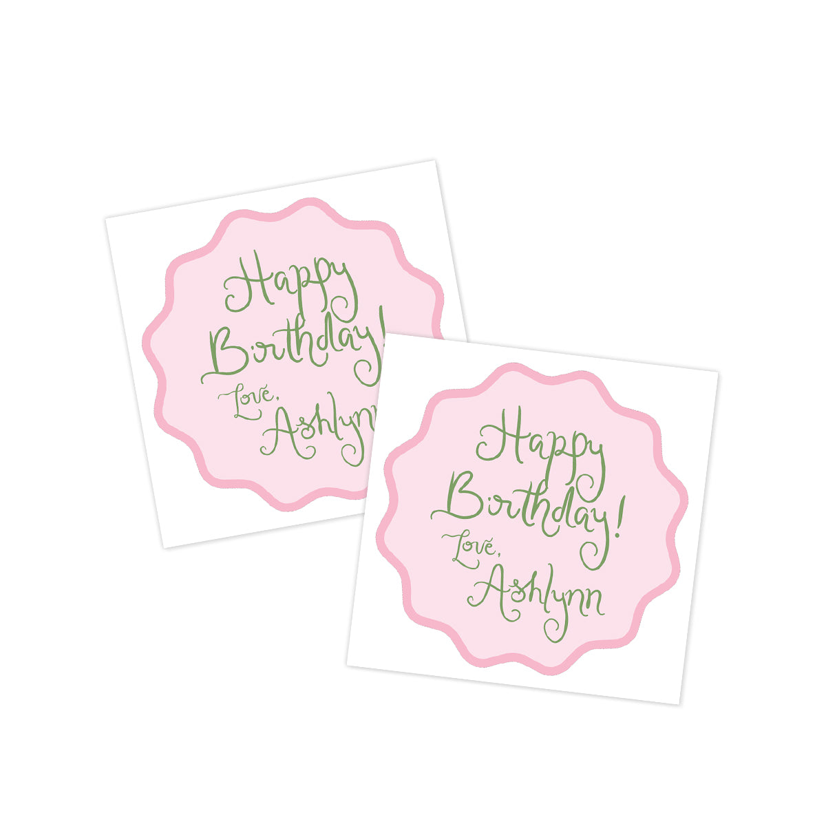 Pink Birthday Gift Tags