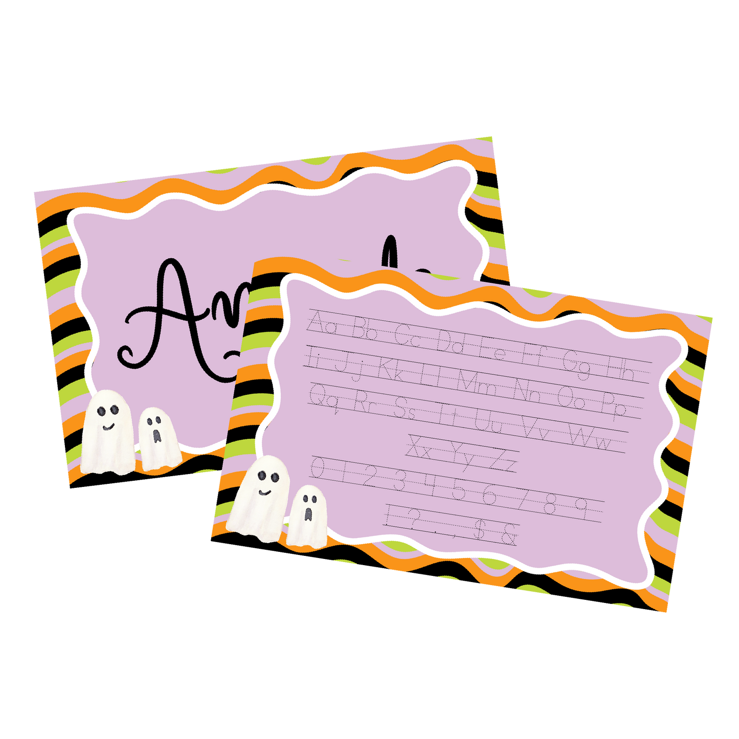 Squiggle Kids Activity Halloween Laminated Placemat