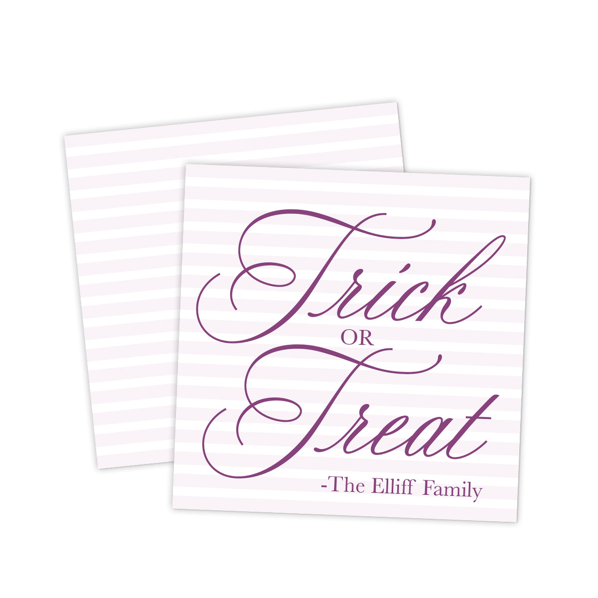 Purple Trick or Treat Halloween Gift Tag