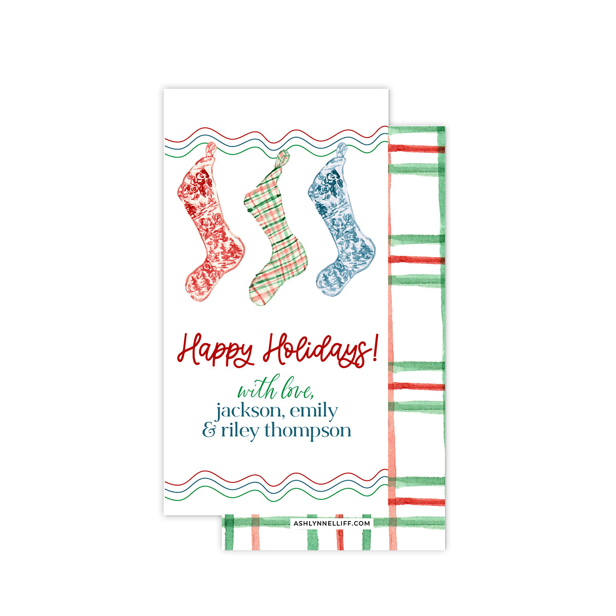 Stockings Rectangle Holiday Gift Tag