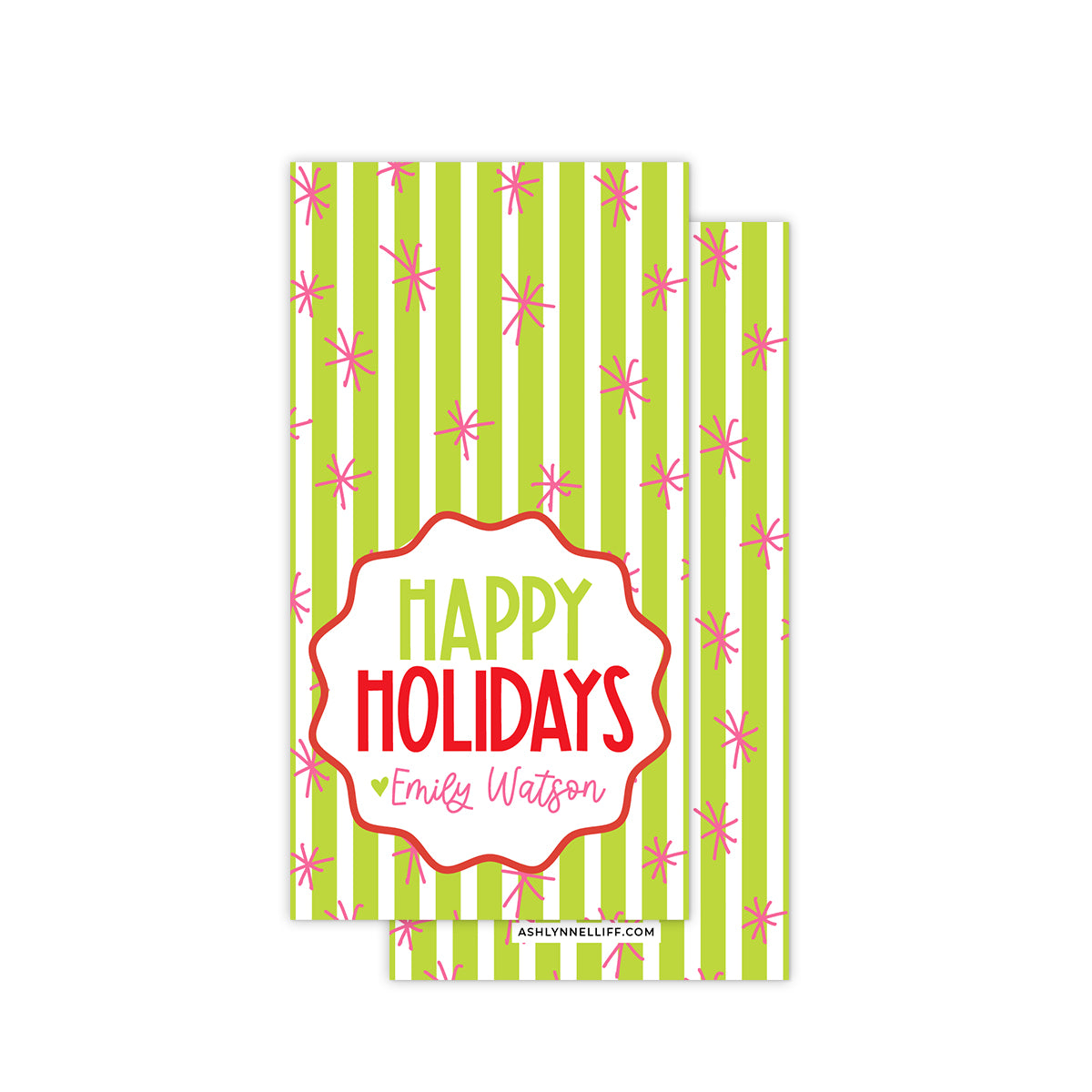 Stars & Stripes Rectangle Holiday Gift Tag