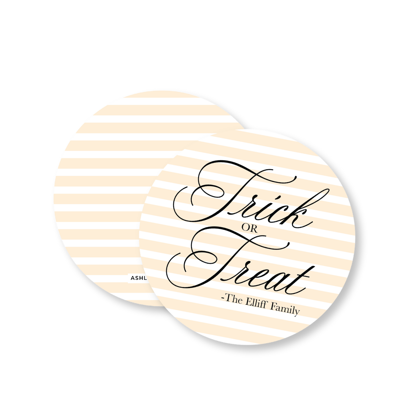 Halloween Trick or Treat Circle Gift Tag