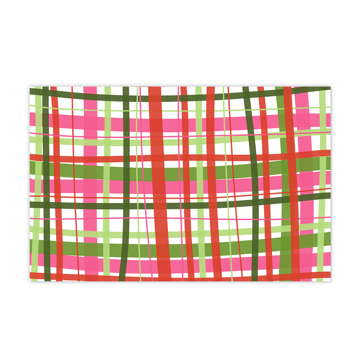 Colorful Plaid Holiday Party Placemat
