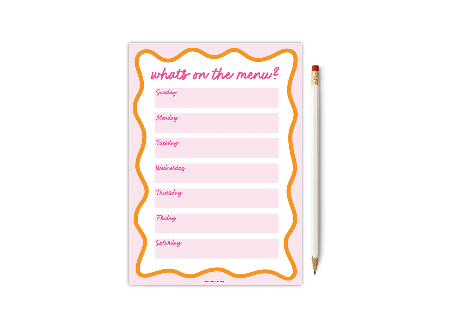 Weekly Meal Planner No. 2 Notepad