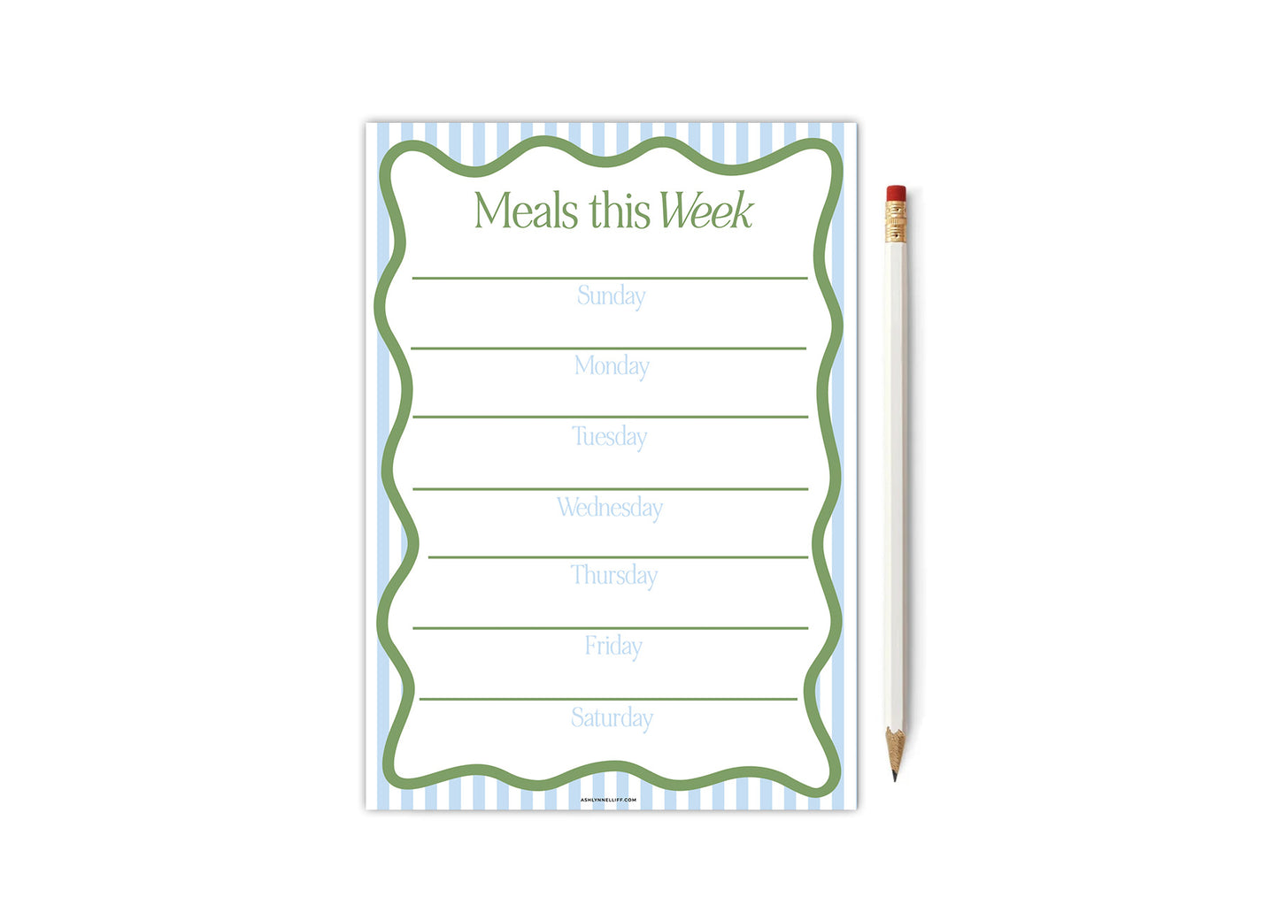 Weekly Meal Planner No. 7 Notepad