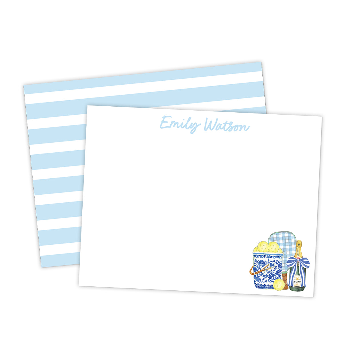 Pickleball & Champagne Stationery