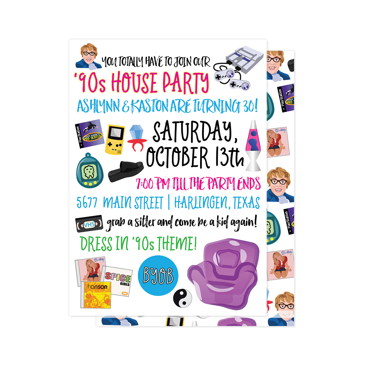 90s Party Invitation