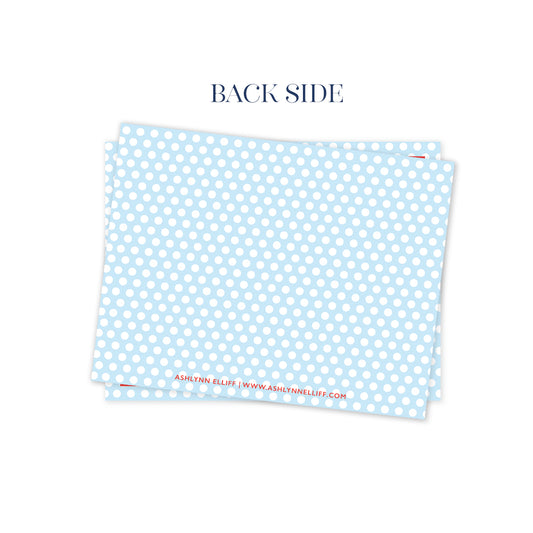 Blue Polka Dot Valentines Day Stationery