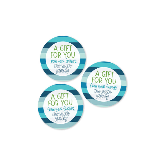 A gift for you (Striped) Stickers