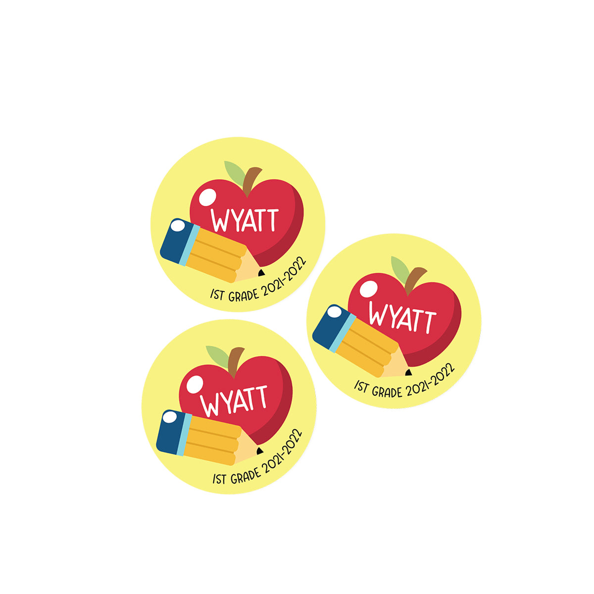 Boy Apple Grade Stickers
