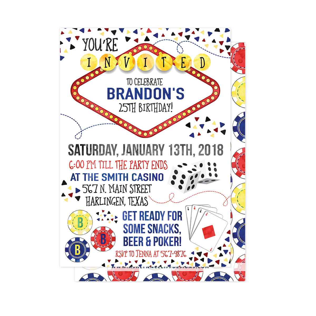 Casino/Poker Invitation