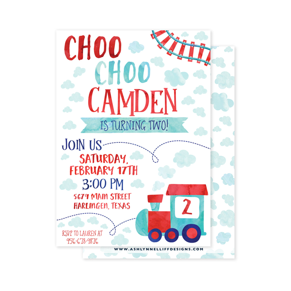 Choo Choo (Train) Party Invitation
