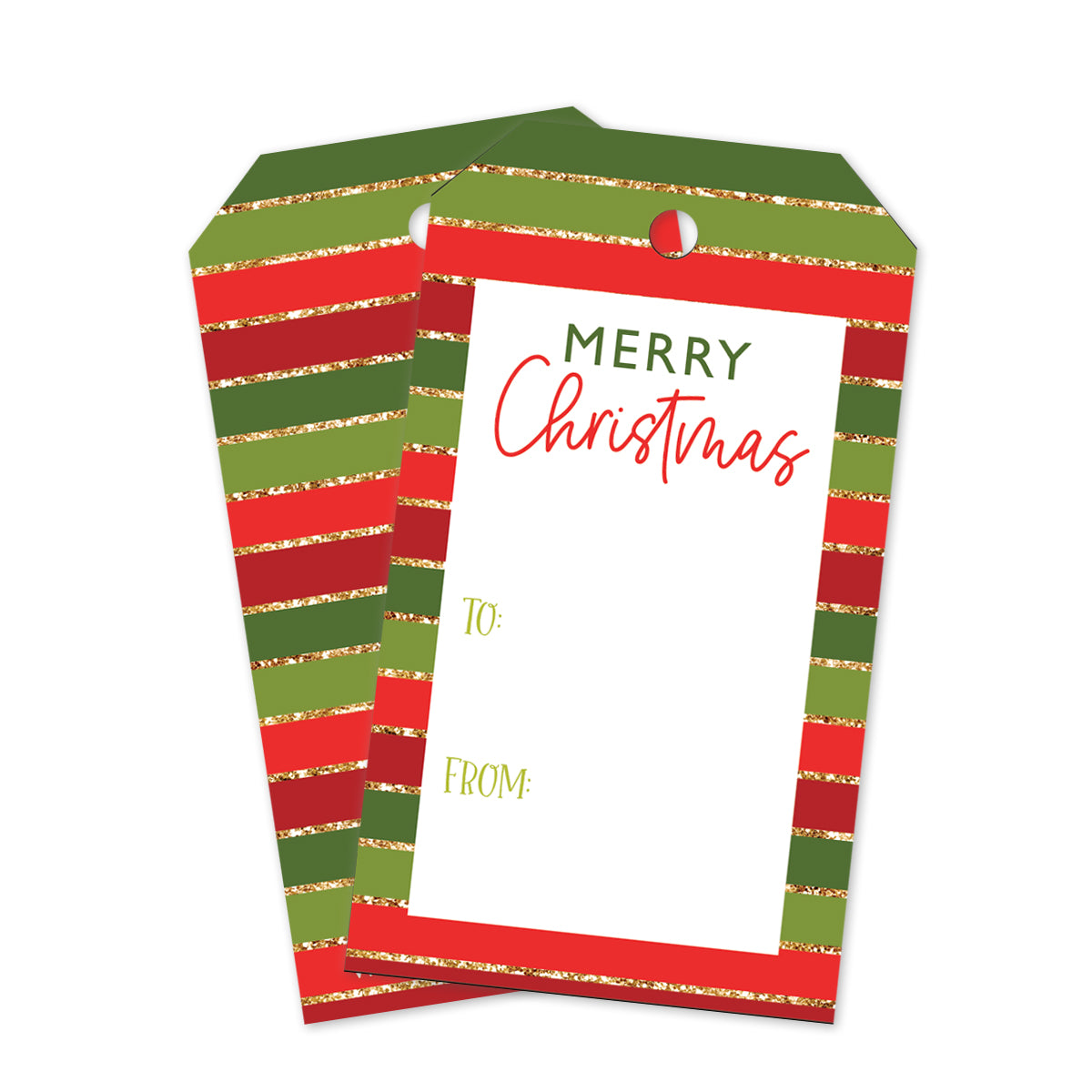 Christmas Stripes Gift Tags