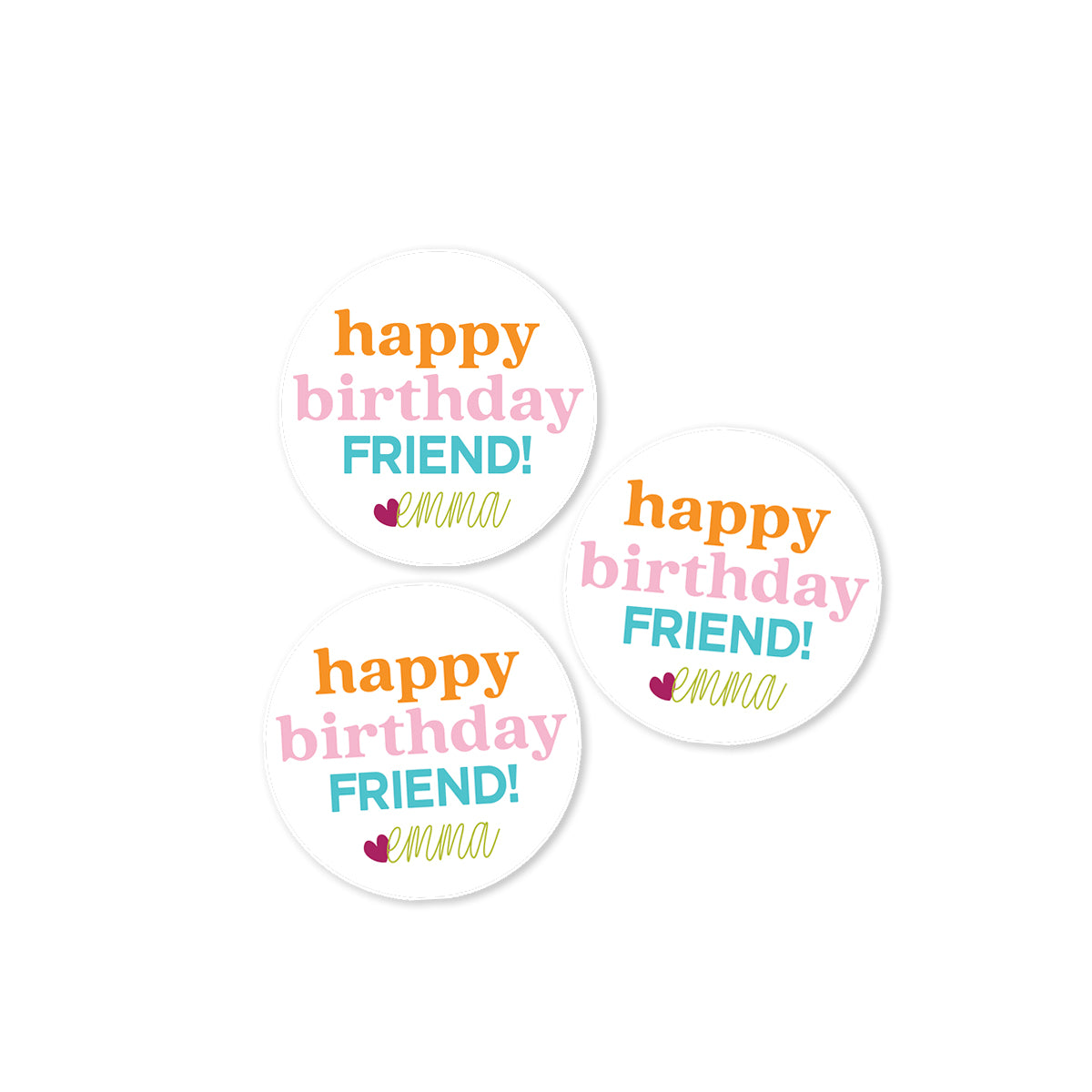 Colorful Happy Birthday Stickers